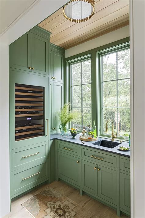 Antique Green Cabinets