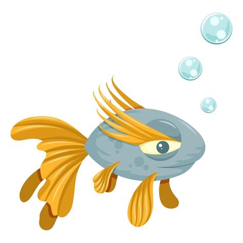 Illustration De Poisson Dessin Anim Mignon Isol Sur Fond Blanc