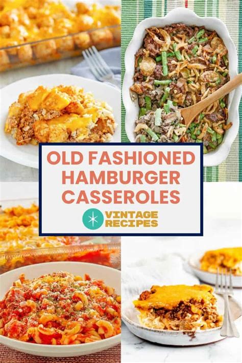 Old-Fashioned Hamburger Casserole Recipes - Vintage Recipes