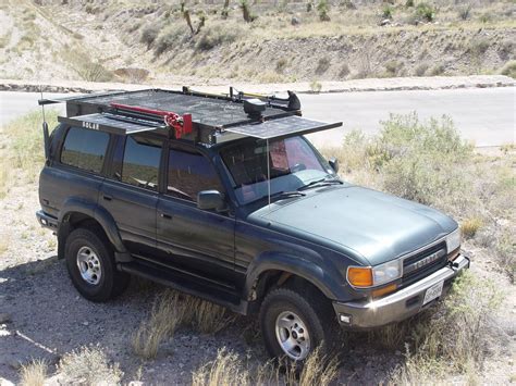 Land Cruiser With A 400 Watt Solar Powered Roof Rack Now That S A Off Grid Roof Rack Land