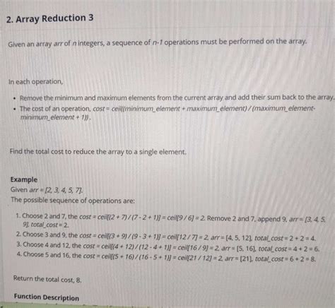 2 Array Reduction 3 Given An Array Arr Of N StudyX