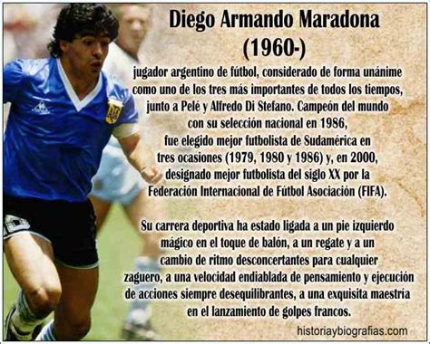 Sobrio Perceptible Acuoso Biografia De Diego Armando Maradona Momento Comunismo La Oficina