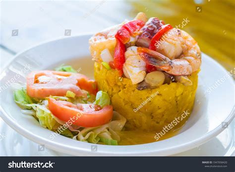 Mofongo Shrimp Octopus Puerto Rico Traditional Stock Photo Edit Now