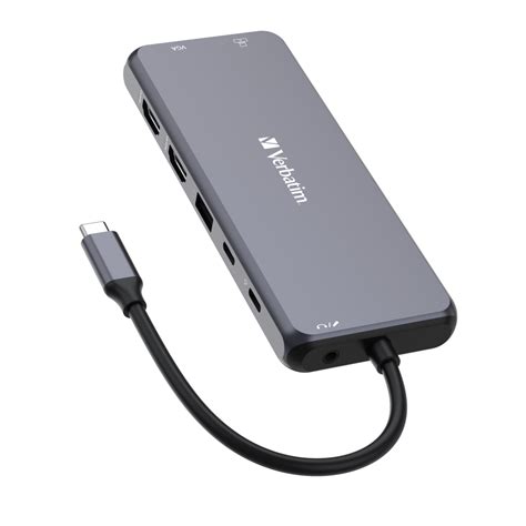 Usb C Pro Multiport Hub Cmh 14 Hub Mit 14 Anschlüssen Usb C Verbatim