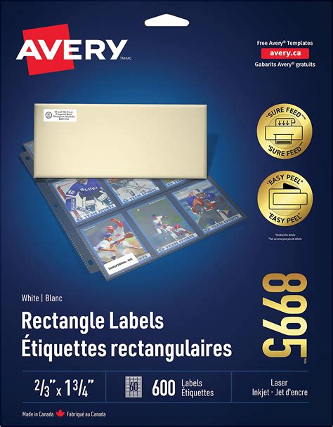 Avery 5167 Lot de 8 000 étiquettes d adresse à décoller faciles à