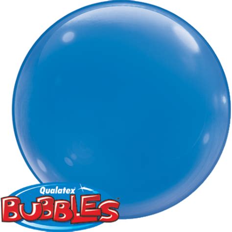 Bubble Ballon Blau Ø 38 Cm Qualatex 4 Stück