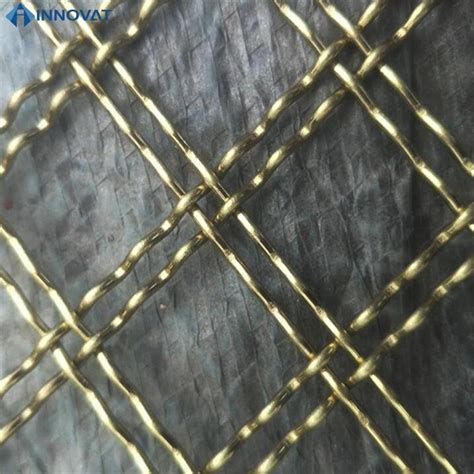 High Quality Brass Finishing Crimped Wire Mesh Decorative Mesh China Woven Mesh And Crimped