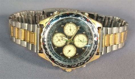 Seiko Flightmaster White Mens Watch 7t34 6a09 Mayo Auction And Realty