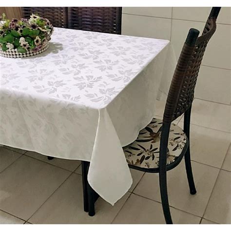 Toalha De Mesa Para Cozinha Retangular Jacquard Para 6 Lugares Tecido