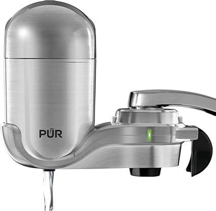 Pur Plus Faucet Mount Water Filtration System Stainless Steel