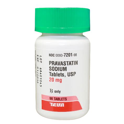 Pravastatin Sodium 20mg Rx Products