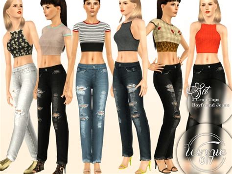 Crop Tops And Boyfriend Jeans The Sims 3 Catalog