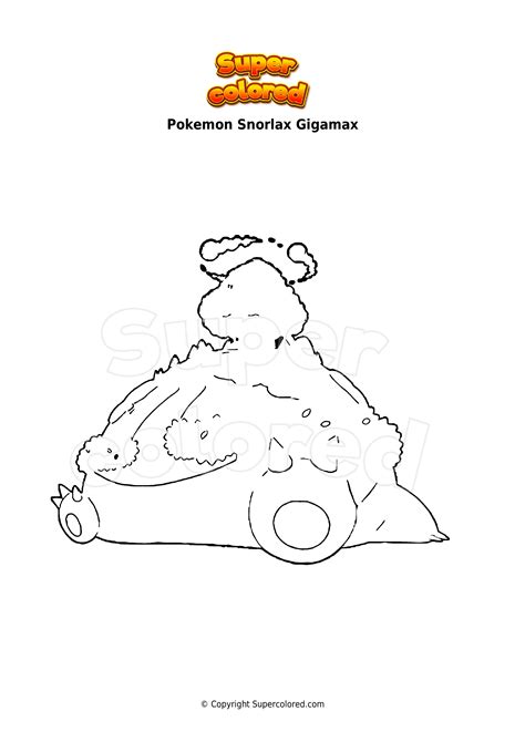 Disegno Da Colorare Pokemon Snorlax Gigamax