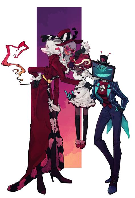 Velvette Vox And Valentino Hazbin Hotel Drawn By Jelly Bear2 Danbooru