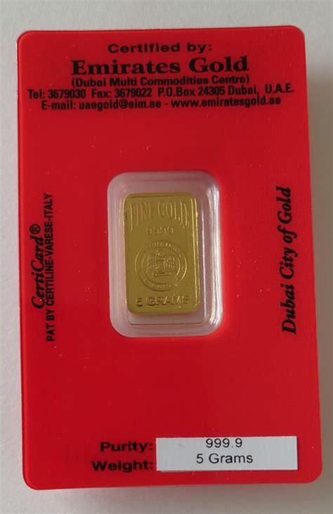 St Ck Emirates Gold Dubai Je Gr Goldbarren Kaufen Auf Ricardo