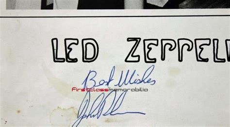 John Bonham Autographs Led Zeppelin Signed Memorabilia