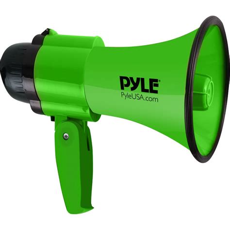 Pyle Pro Pmp Gr W Megaphone With Siren Green Pmp Gr B H