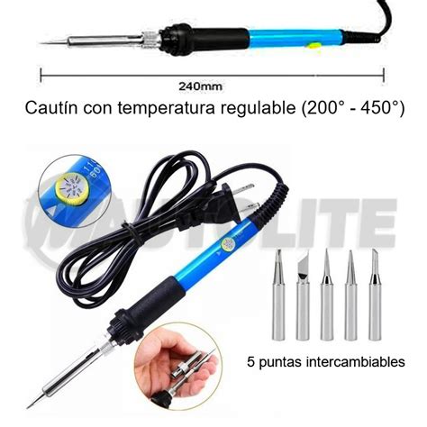 Cautín Kit De Soldadura Electrónica Con Estaño 20 Piezas Si Irc Mautolite