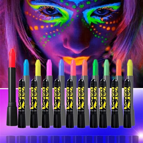 Amazon Uv Glow Neon Uv Paint Stick Face Body Crayon Genuine