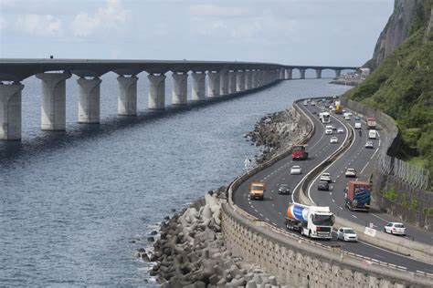 La route du Littoral rendue à la circulation en mode basculé Le