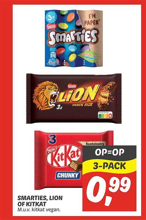 Smarties Lion Of Kitkat Aanbieding Bij Dekamarkt Folders Nl