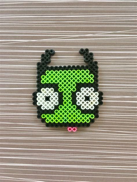 GIR Invader Zim Perler Head Etsy Easy Perler Bead Patterns Perler