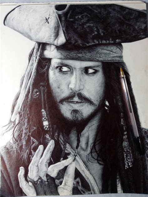 Johnny Depp, Ballpoint pen, 11x14" : r/Art