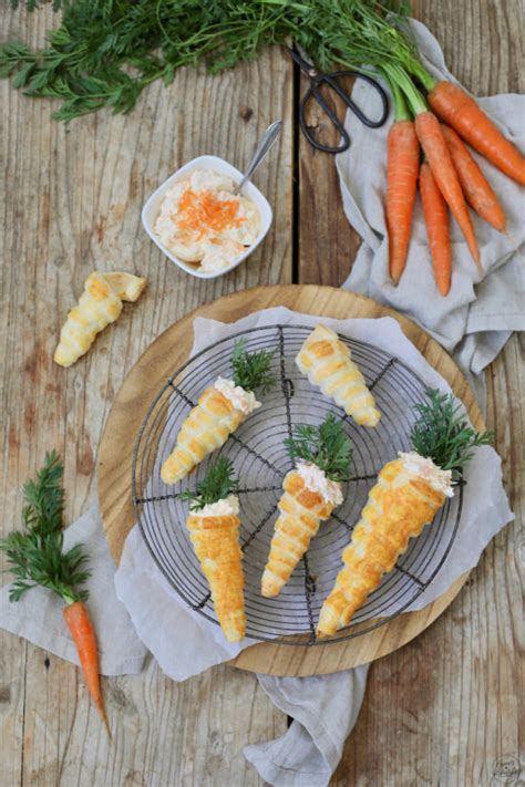 Blätterteig Karotten gefüllt mit Aufstrich Rezept Sweets Lifestyle