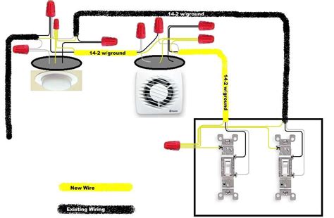 Bathroom Installation Of Fan And Light Wiring