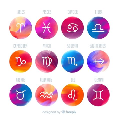 Premium Vector Watercolor Zodiac Signs