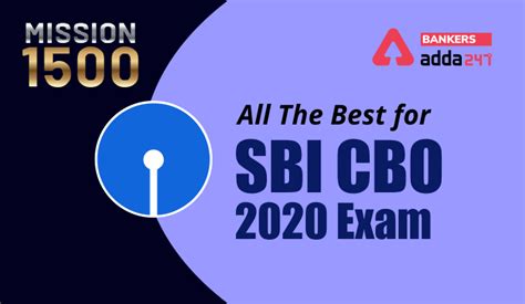 All The Best For Sbi Cbo Exam