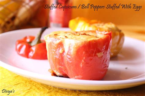 Stuffed Capsicum Bell Peppers Stuffed With Eggs Pressure Cooker Method You Too Can Cook