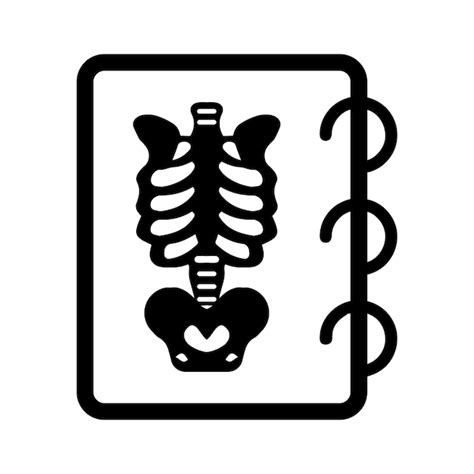 Premium Vector Xray Bones Radiology Icon Black Vector Graphics