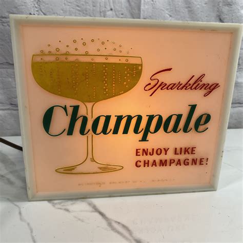 Vintage Champale Original Sparkling Light Up Bar Liquor Store Brewery