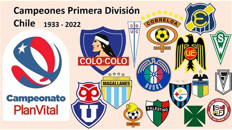 Primera División de Chile 1933 2022 Campeones Chilenos YouTube