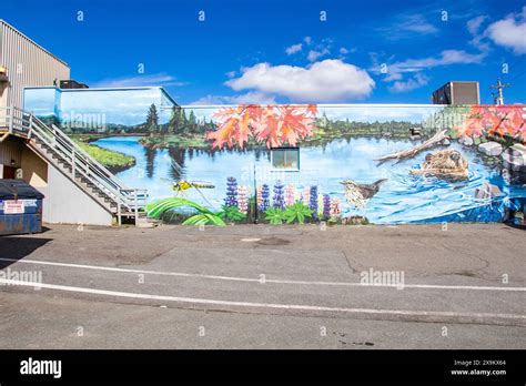 Antigonish Landing Mural In Downtown Antigonish Nova Scotia Canada