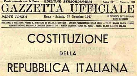 Il Gennaio Di Anni Fa Entrava In Vigore La Costituzione