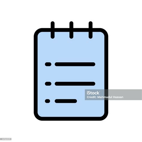 List Icon Vector Illustration List Lineal Color Icon Stock Illustration