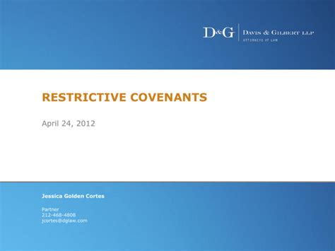 Restrictive Covenants