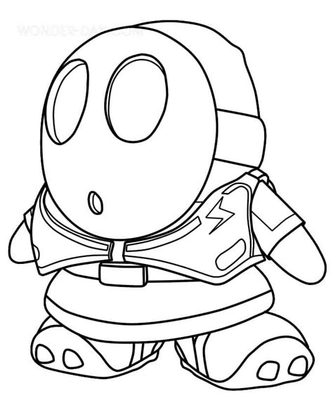 Cute Shy Guy Mario Coloring Pages Coloring Cool