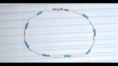 Diy Seed Bead Necklace Handmade Jewelry Tutorial Youtube