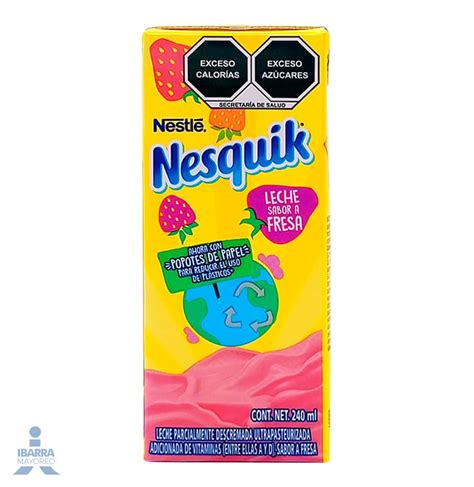 Bebida Nesquik Fresa Tetra Brick Ml Ibarra Mayoreo