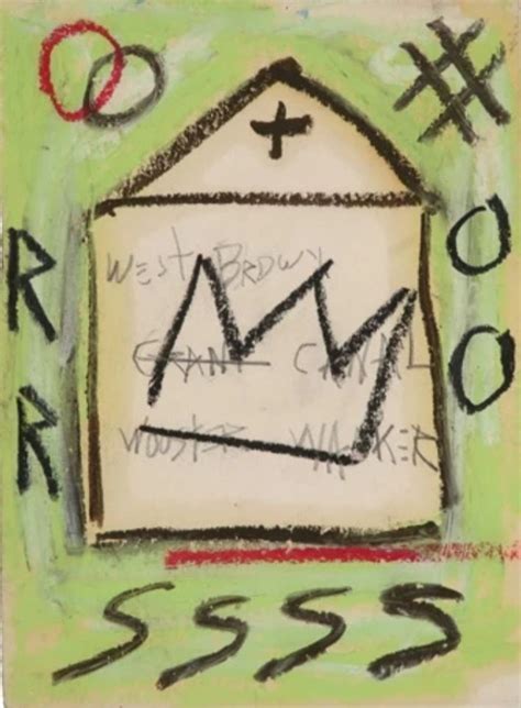 Jean Michel Basquiat Compositie Met Kroon Triangle Tattoo Jean