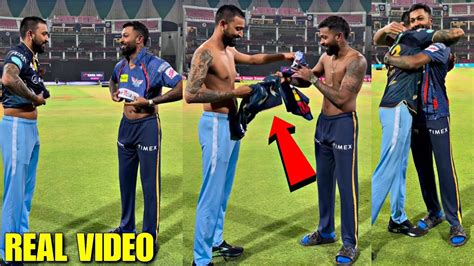 Hardik Pandya Gave His Jersey To Brother Krunal Pandya After Lsg Lost The Match Against Gt