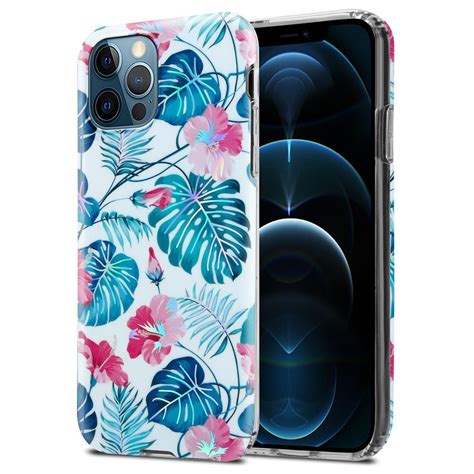 iPhone 12 PRO MAX lommebokdeksel Blomster hvit Elkjøp