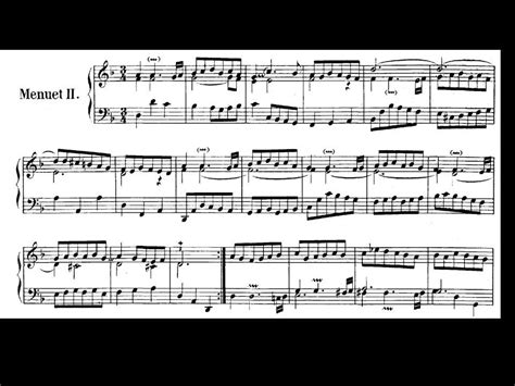 J S Bach Suite Francesa N En Re Menor Bwv Menuet Partitura E