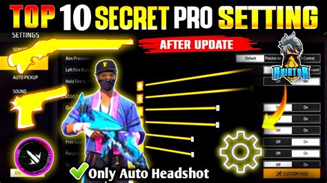 Top 10 Secret Auto Headshot Setting In Free Fire Max Secret Pro