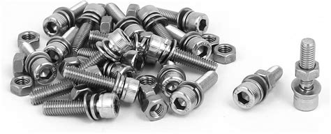 Uxcell M X Mm Stainless Steel Hex Socket Head Cap Screws Nuts W