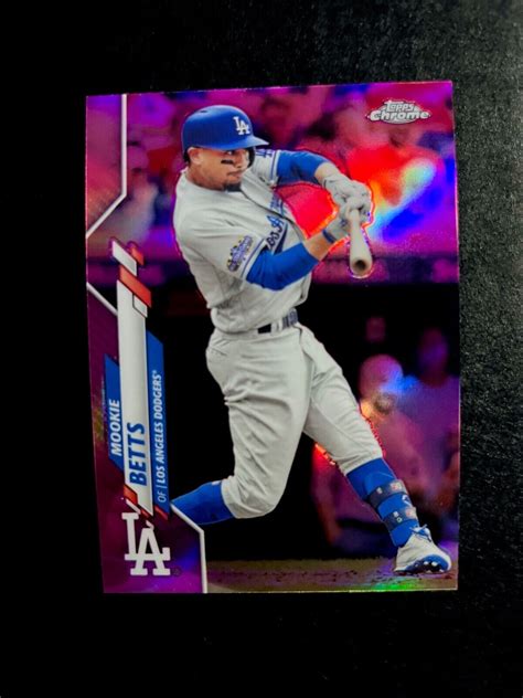 Mookie Betts Topps Chrome Pink Refractor Los Angeles Dodgers