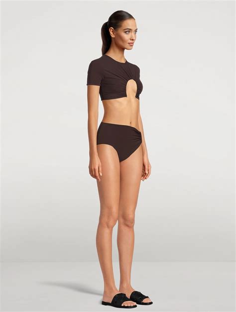 Christopher Esber Ruched Prong Bikini Brief Holt Renfrew